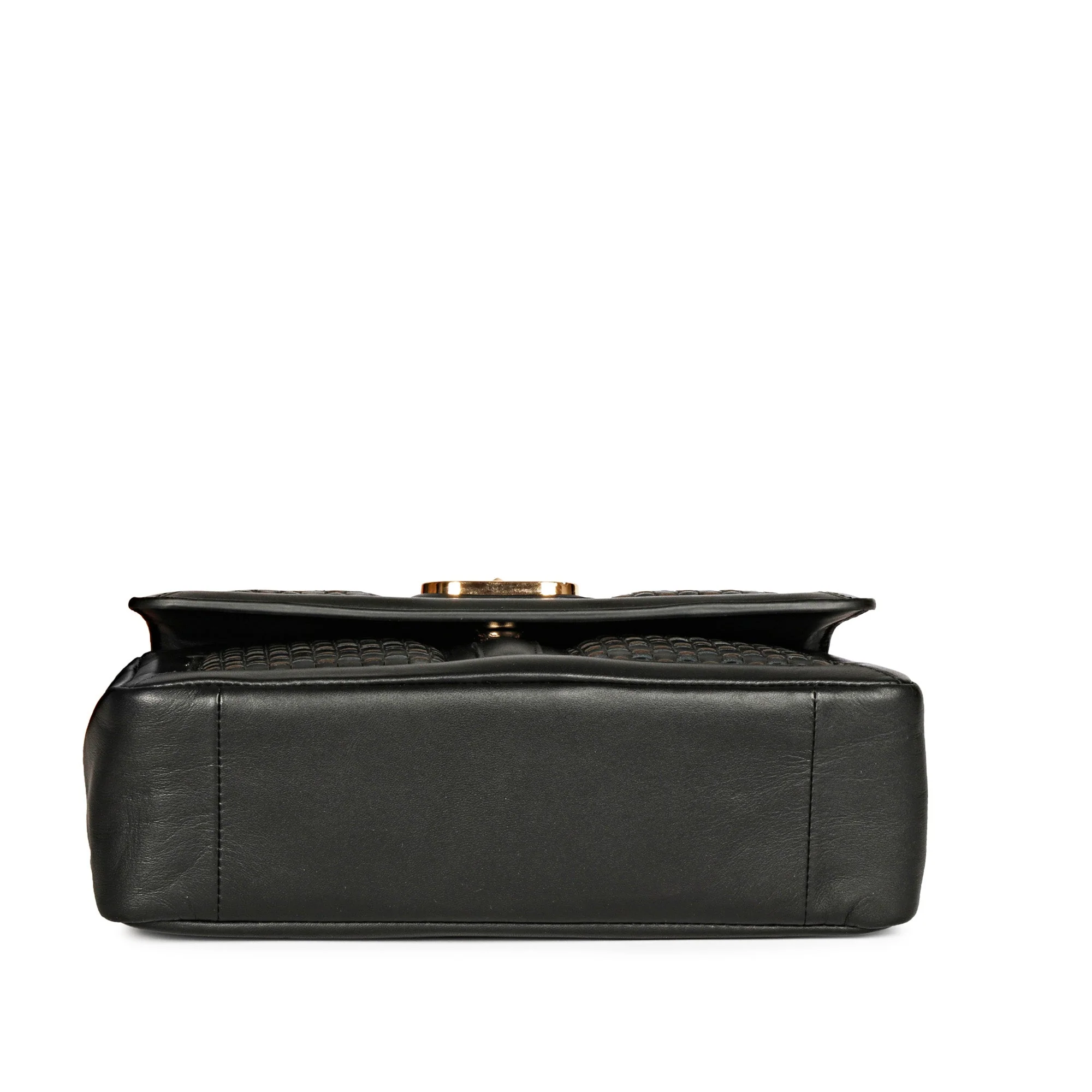 Addie Black Hand Woven Leather Sling Bags. - Image 7