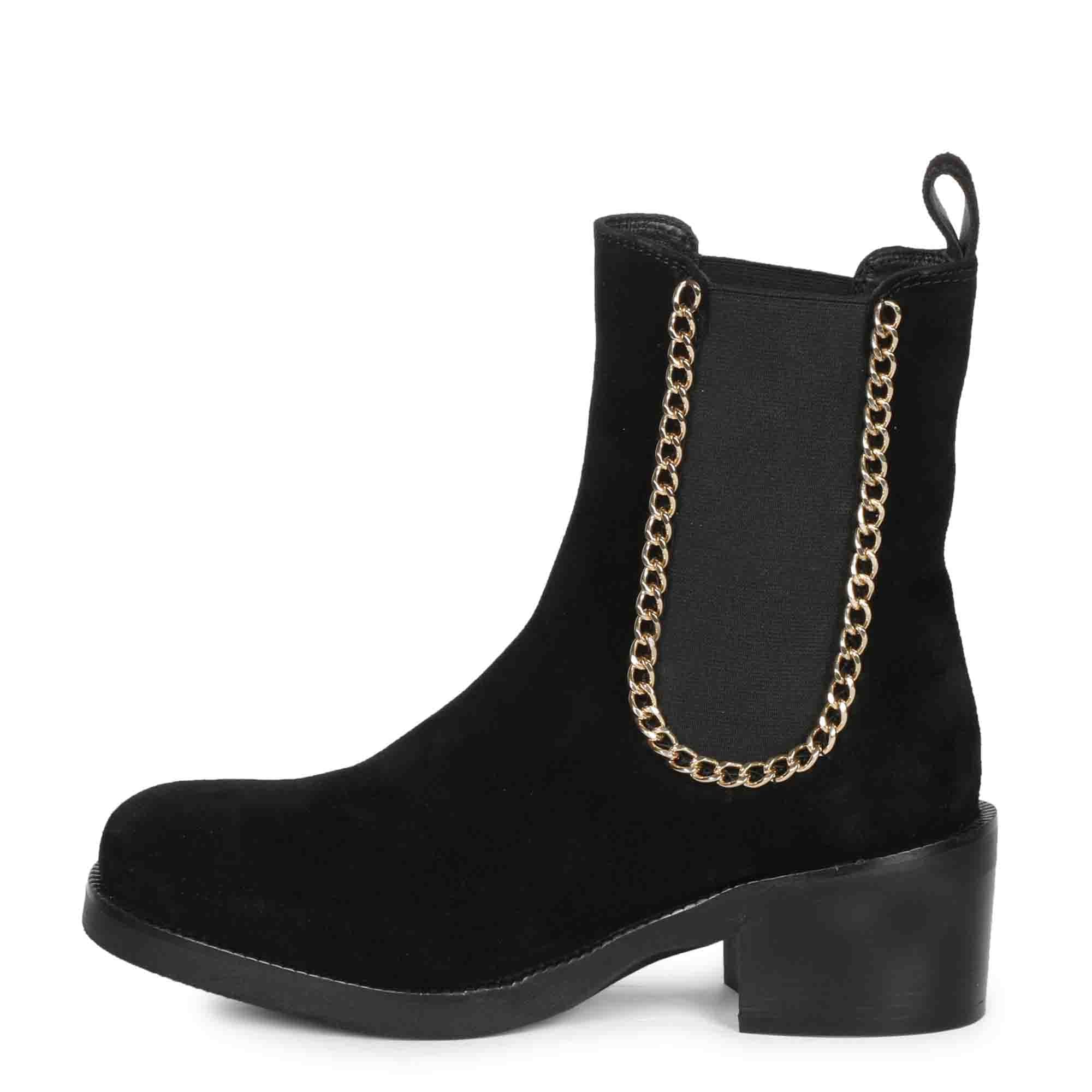 Alice Black Leather High Ankle Boots - Image 4
