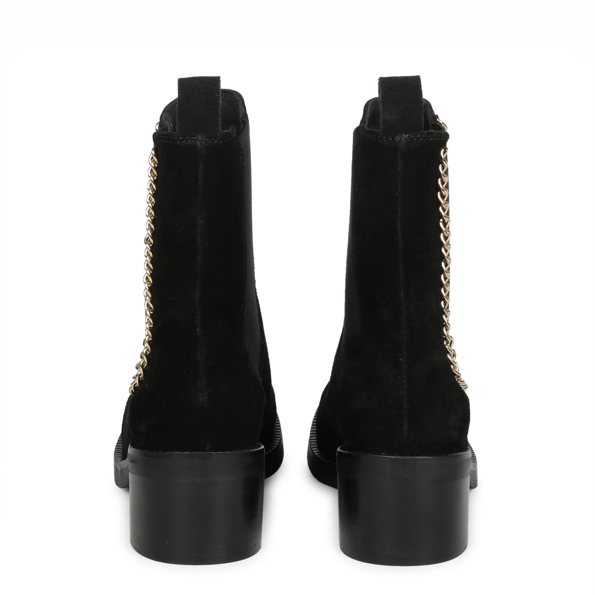 Alice Black Leather High Ankle Boots - Image 5
