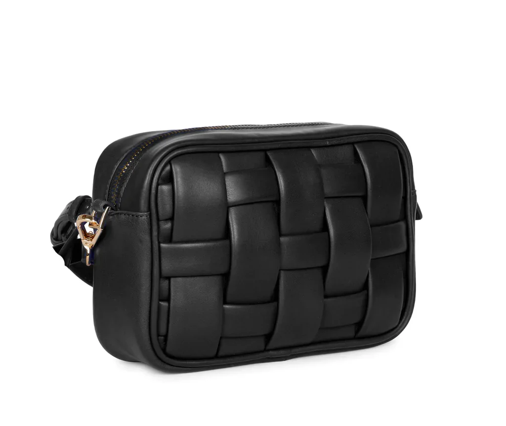 Bennet Black Leather Handcrafted Cross Body Sling Bags - Image 3