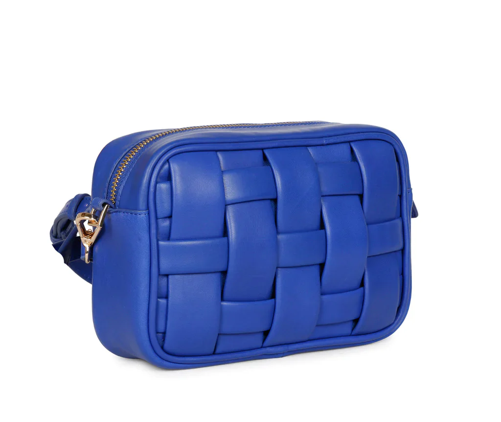 Bennet Blue Leather Handcrafted Cross Body Sling Bags - Image 3