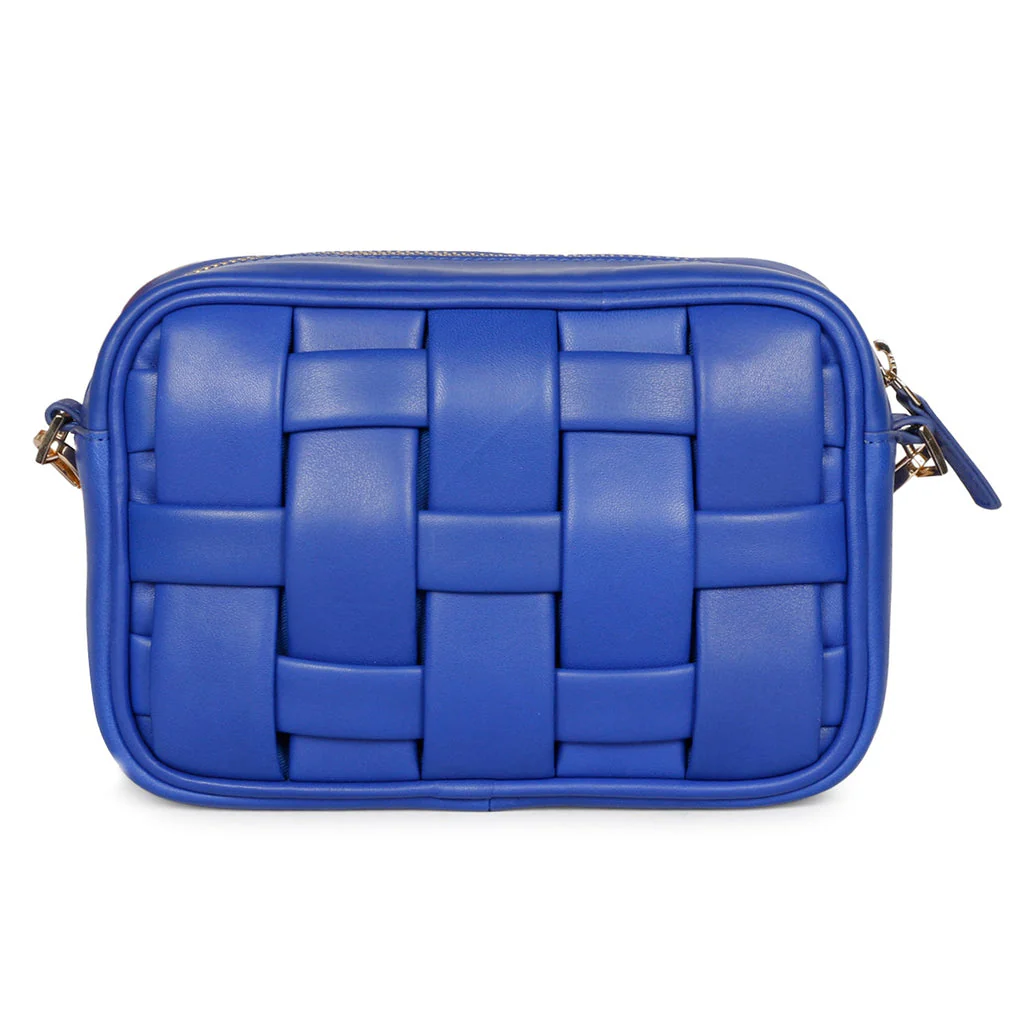 Bennet Blue Leather Handcrafted Cross Body Sling Bags - Image 4