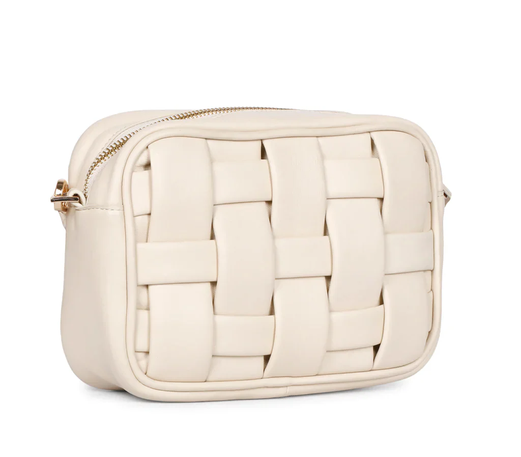 Bennet Cream Leather Handcrafted Cross Body Sling Bags - Image 5