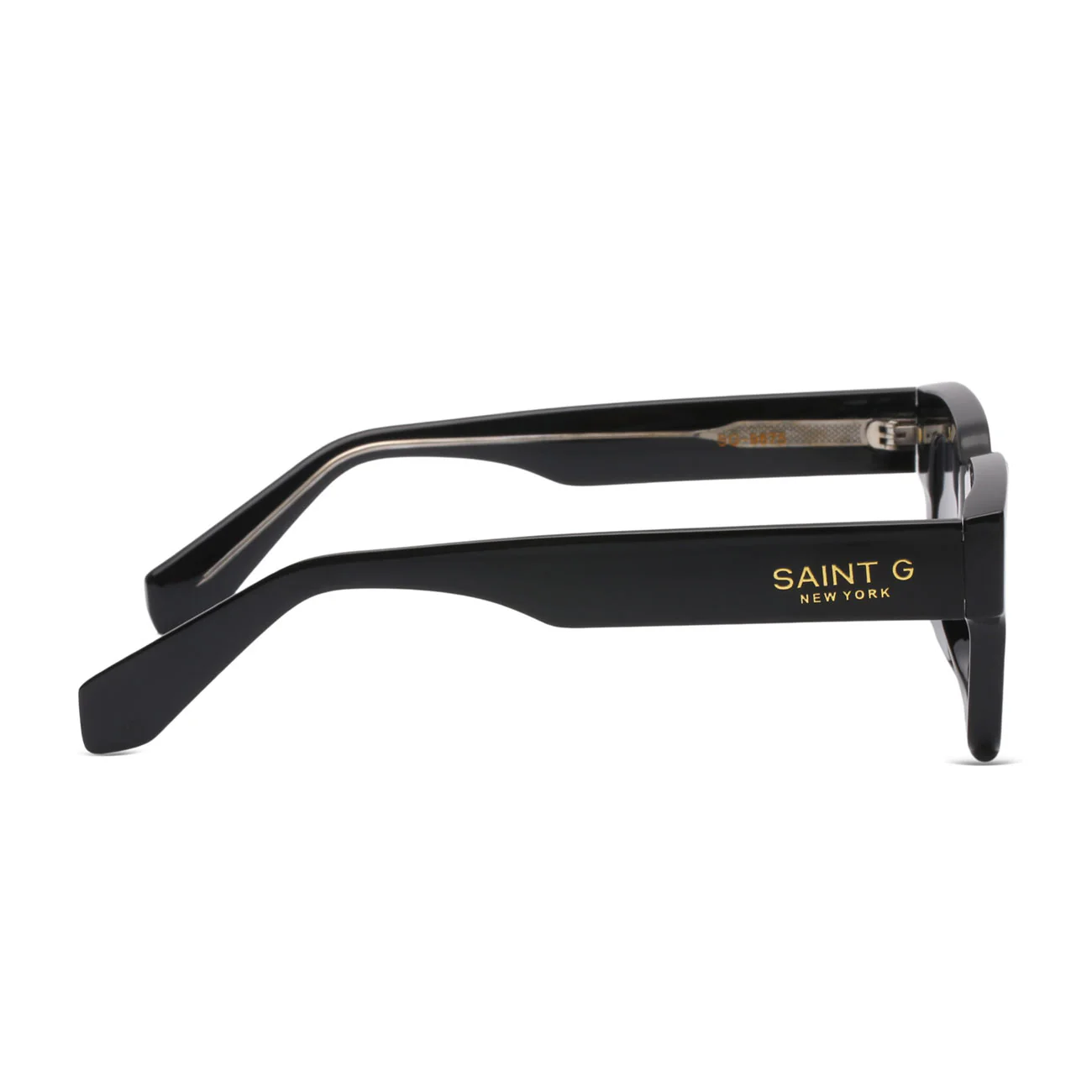 Bora Glow Obsidian Black Rectangular Sunglasses - Image 3