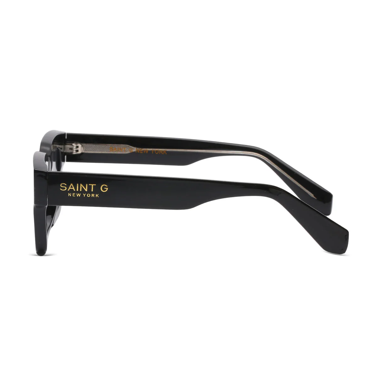 Bora Glow Obsidian Black Rectangular Sunglasses - Image 4