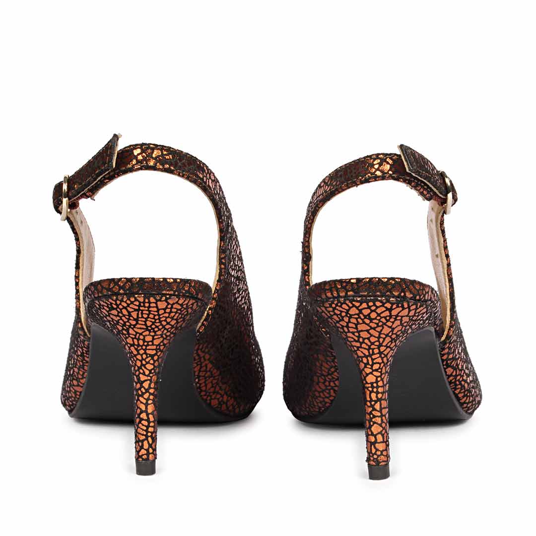 Saint Callie Metallic Bronze Leather Pumps - Image 5