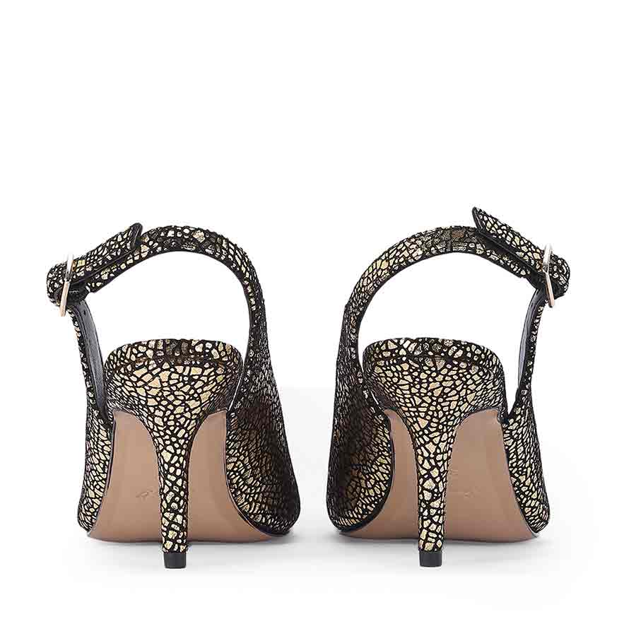 Callie Metallic Gold Leather Pumps - Image 5