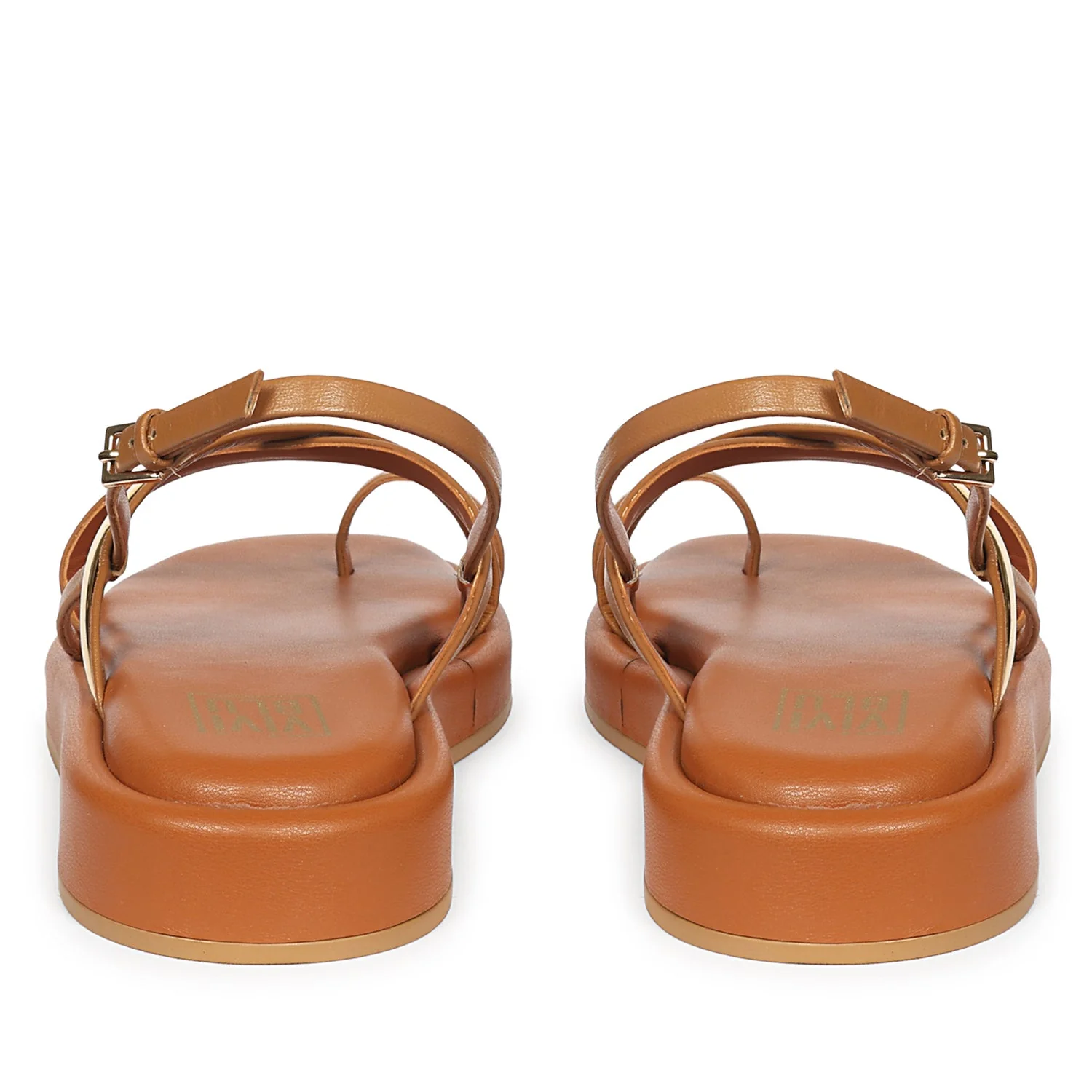 Camille Tan Leather Platform Sandals - Image 5