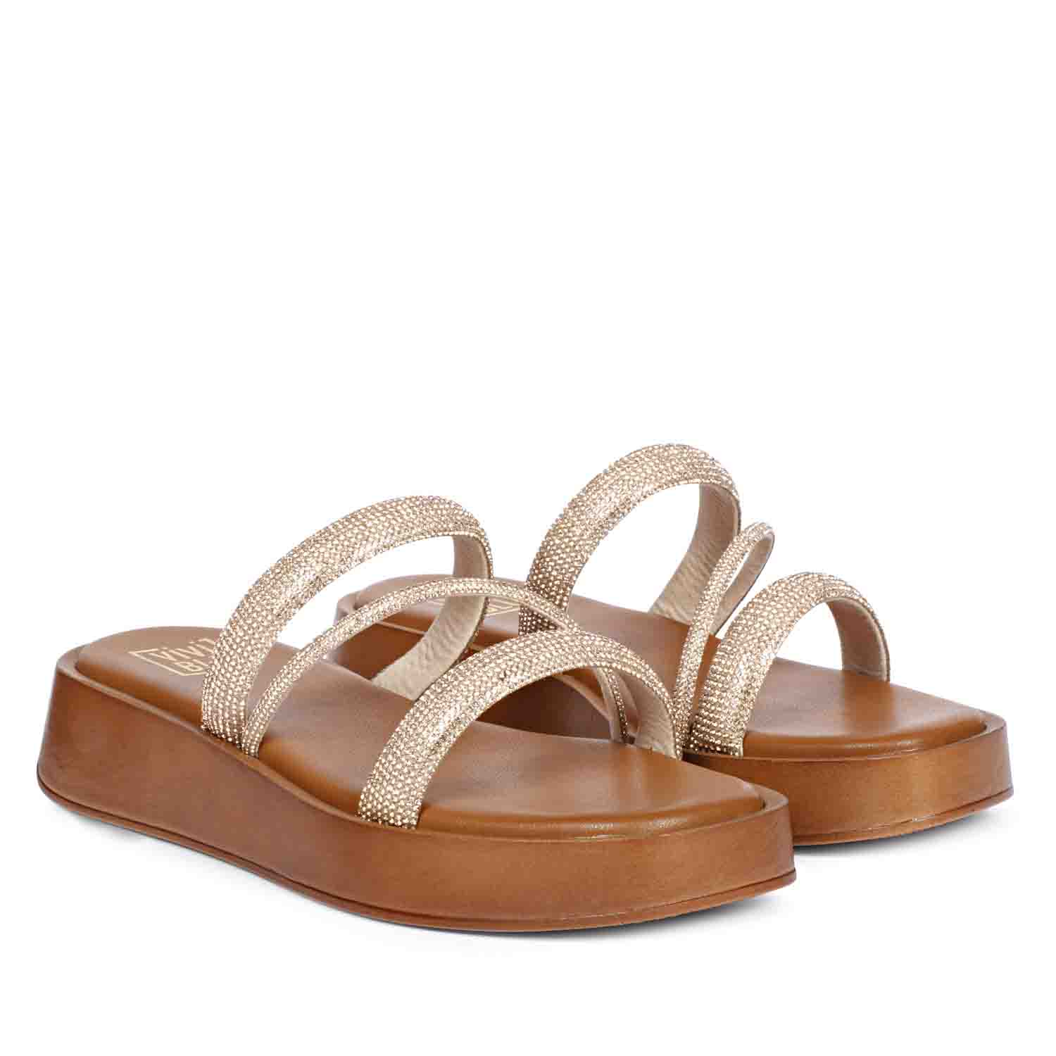 Chika Tan Platform Sandals - Image 3