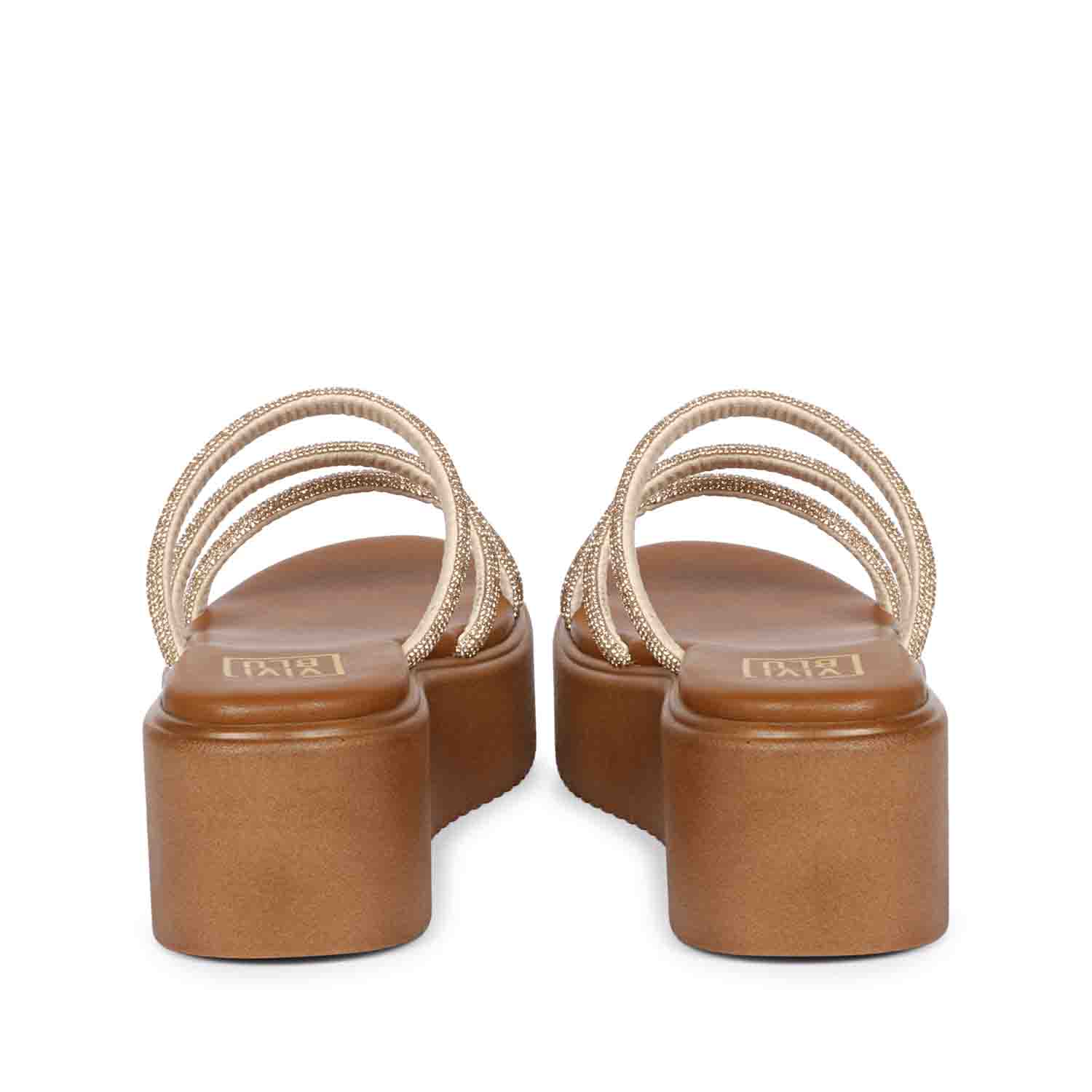 Cloe Crystal Cord Tan Platform Sandals - Image 6