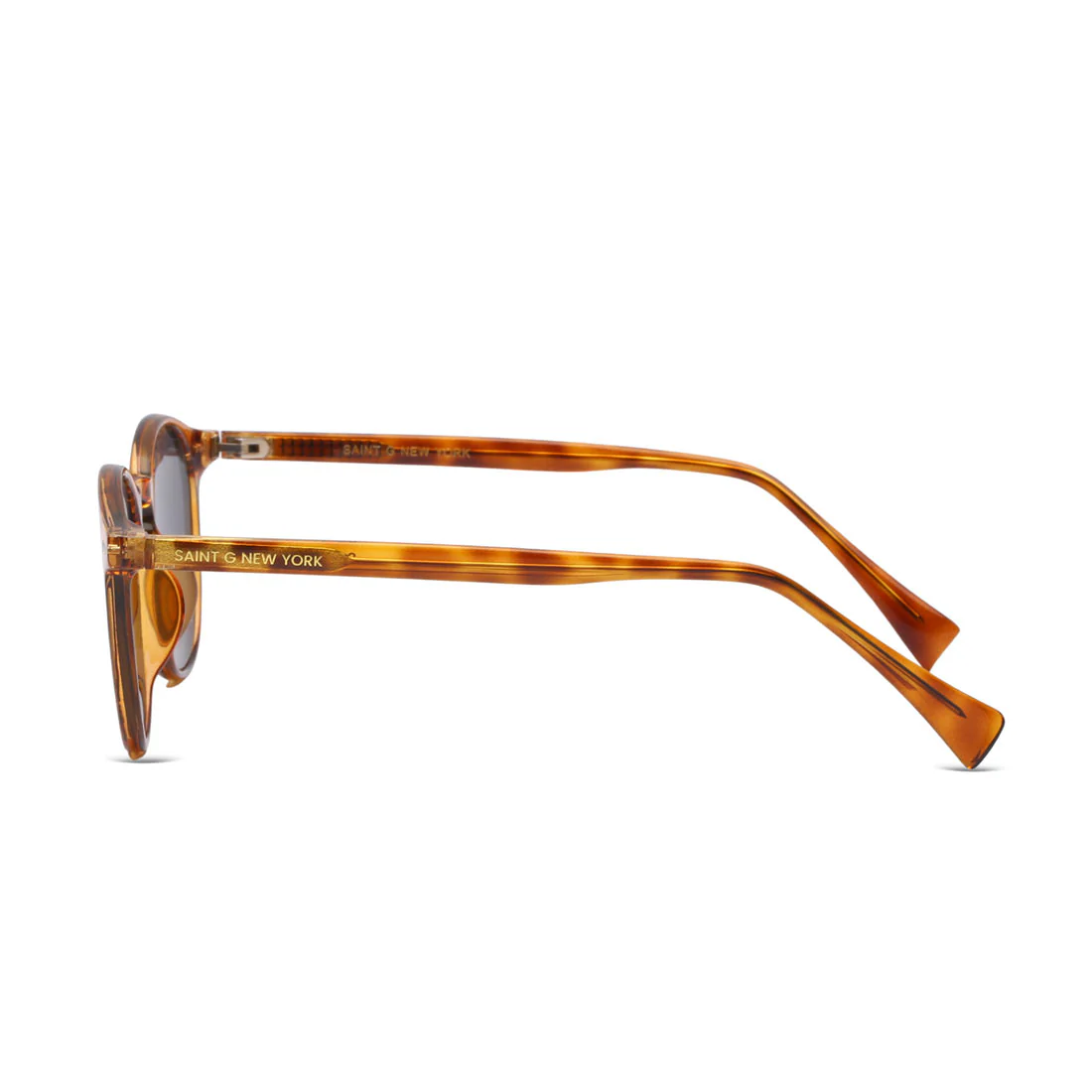 Coco Drift Amber Havana Round Sunglasses - Image 4