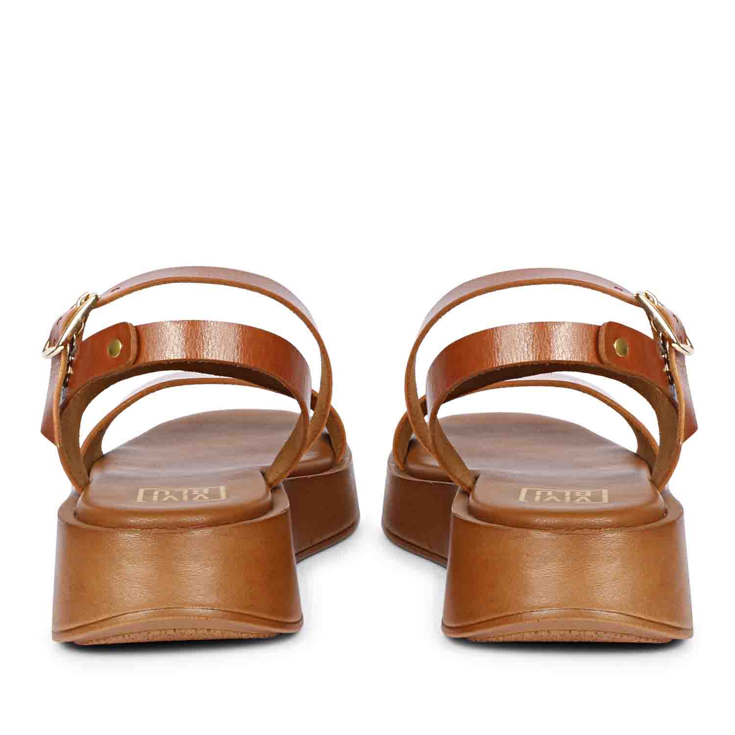 Dalia Tan Leather Platform Sandals - Image 6