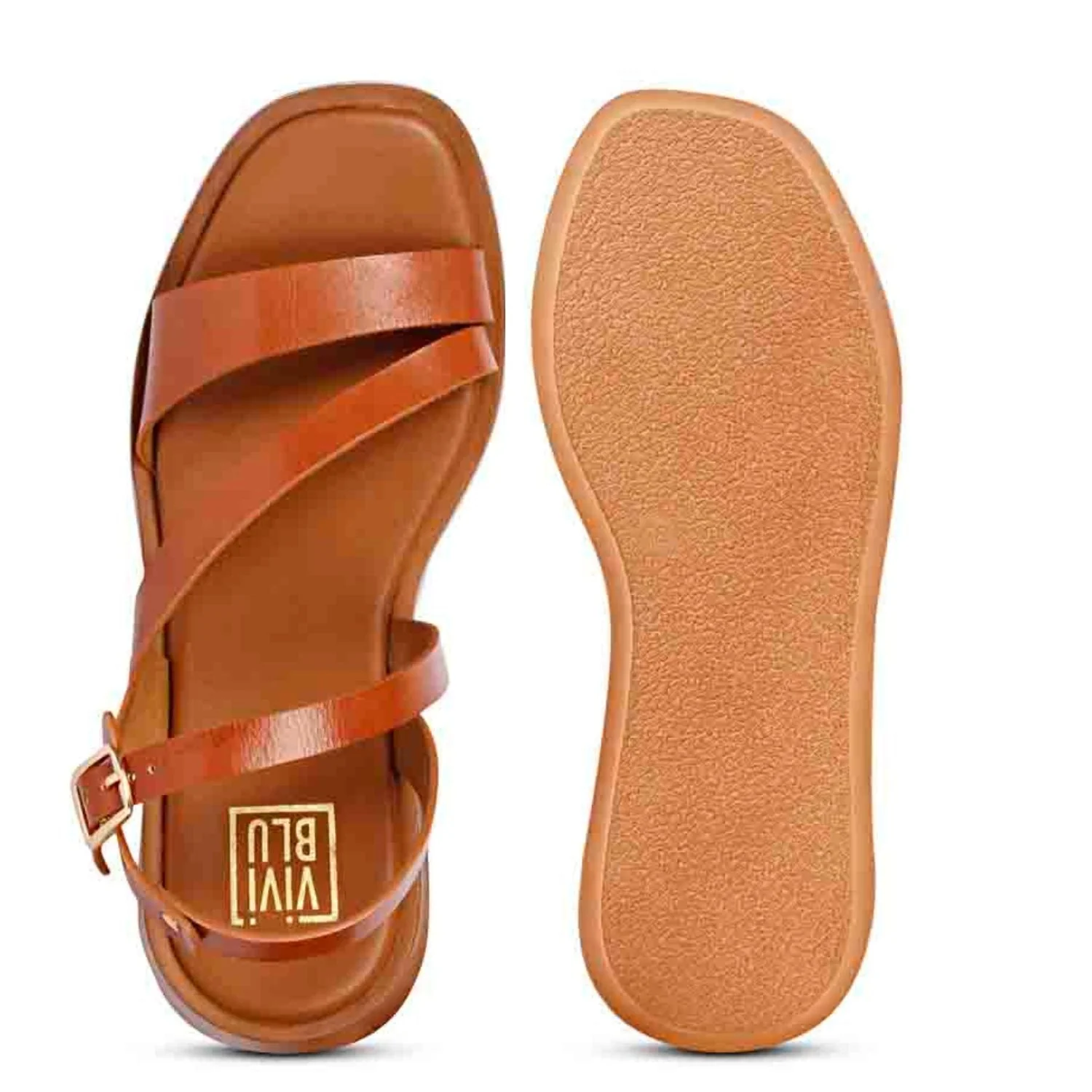 Dalia Tan Leather Platform Sandals - Image 7