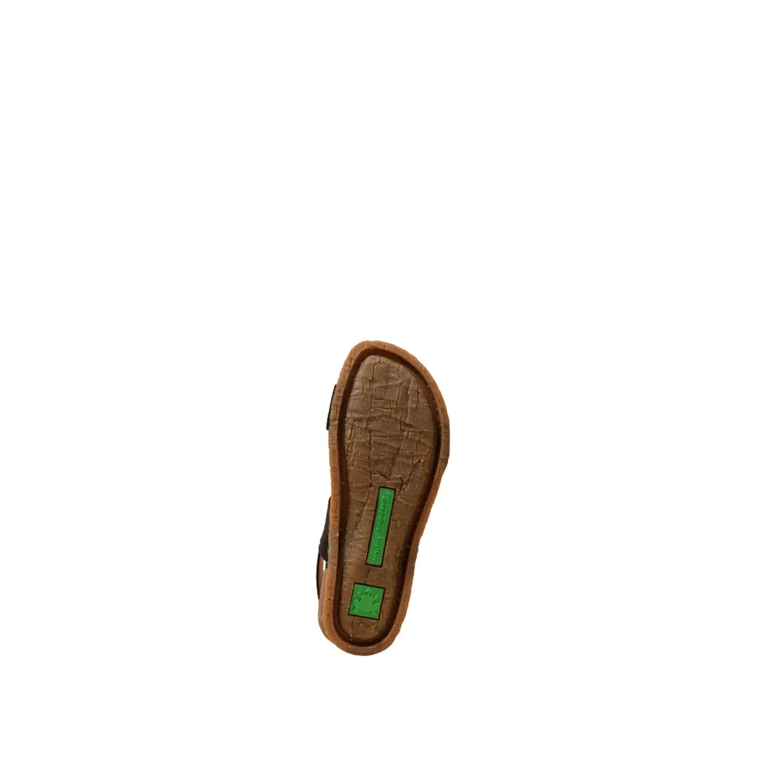 El Naturalista Black Embellished Leather Block Sandals with Buckle - Image 6
