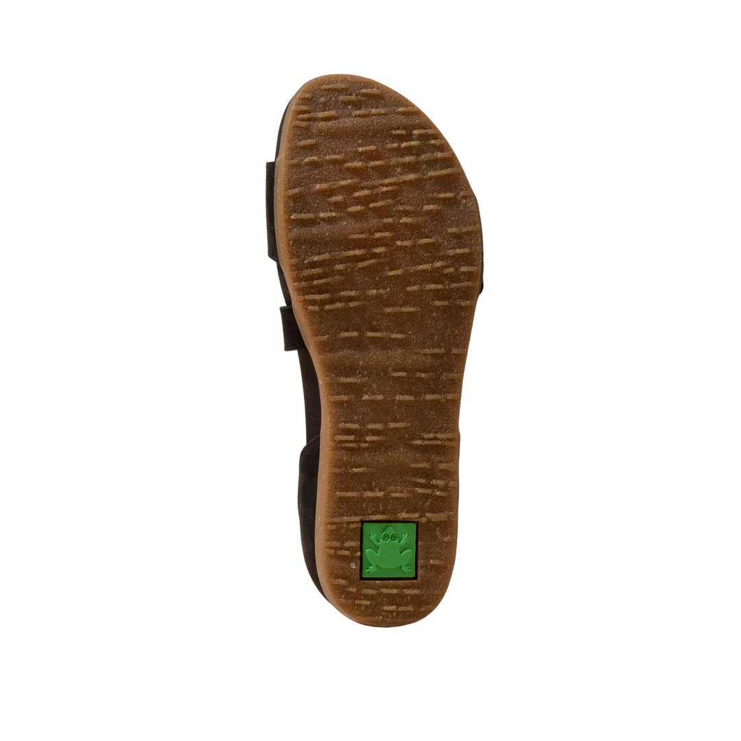 El Naturalista Black Embellished Leather Block Sandals with Buckle - Image 6