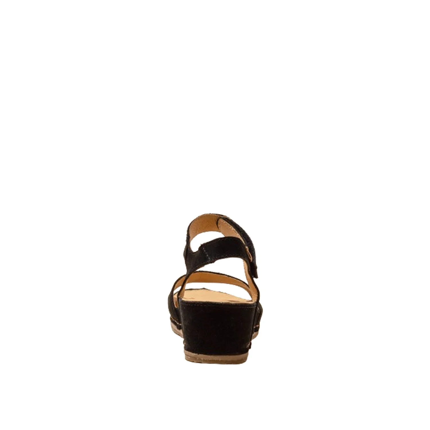 El Naturalista Black Embellished Leather Block Sandals with Buckle - Image 5