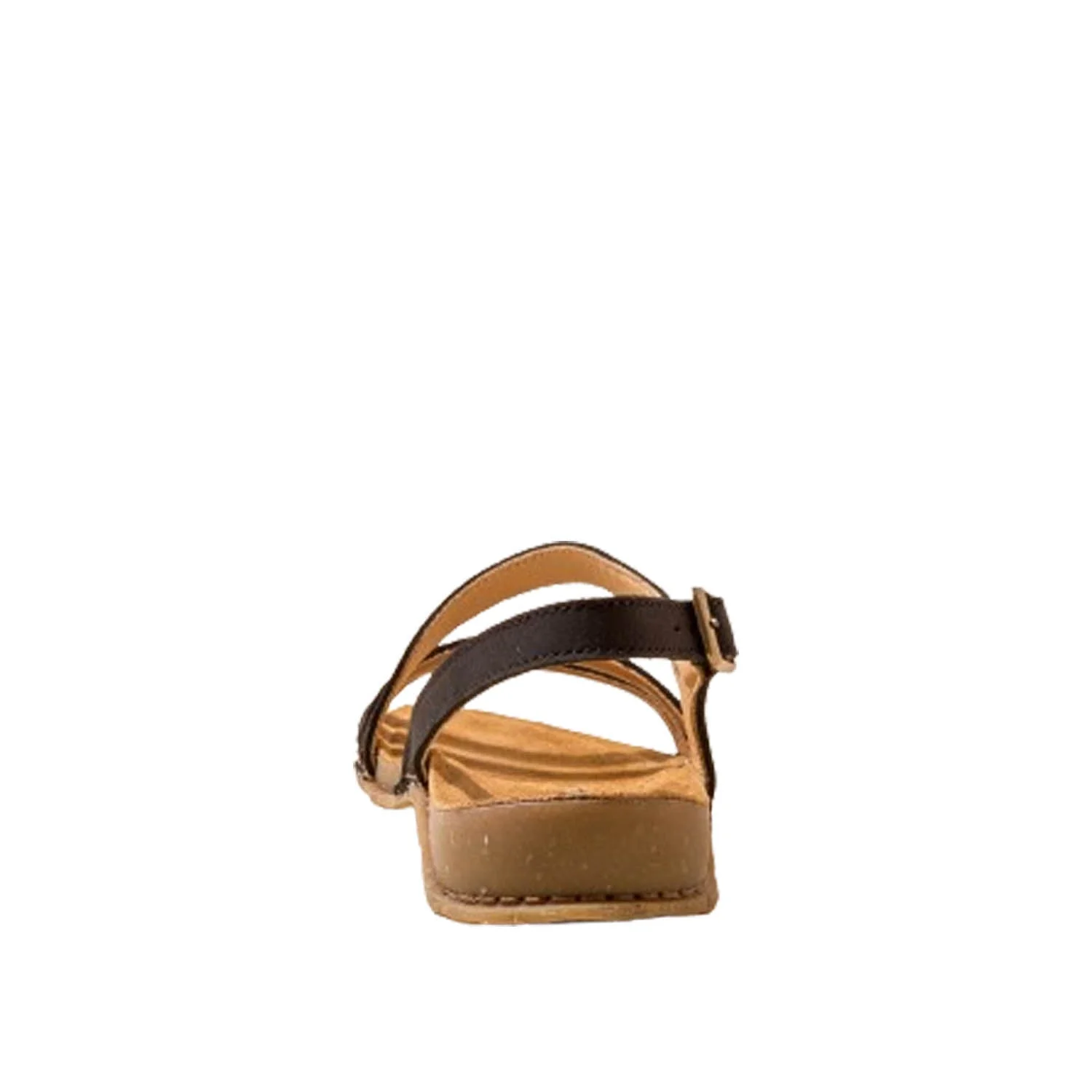 El Naturalista Black Embellished Leather Block Sandals with Buckle - Image 3