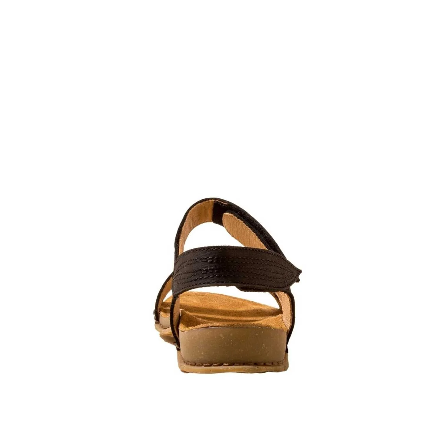 El Naturalista Black Embellished Leather Block Sandals with Buckle - Image 3