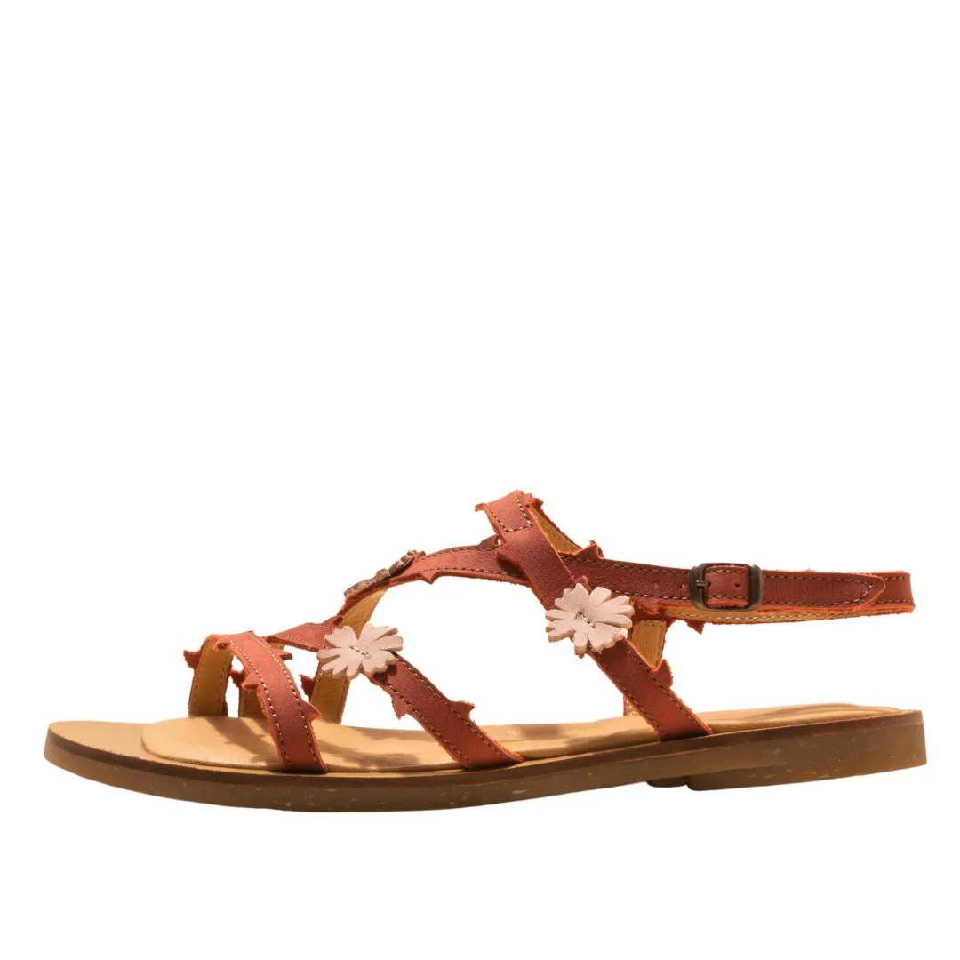 El Naturalista Caldera Embellished Leather Block Sandals with Buckle - Image 4