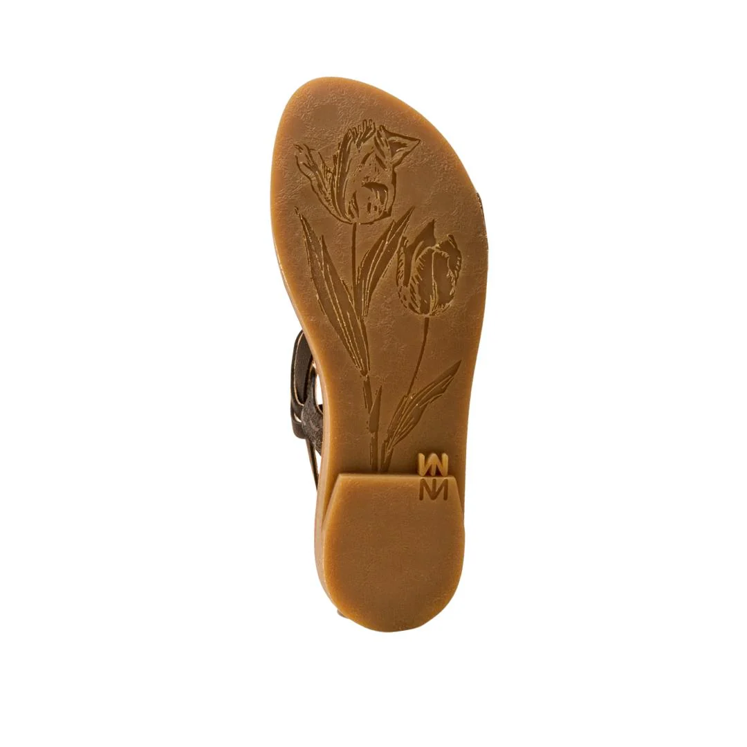 El Naturalista Carbon Embellished Leather Block Sandals with Buckle - Image 6