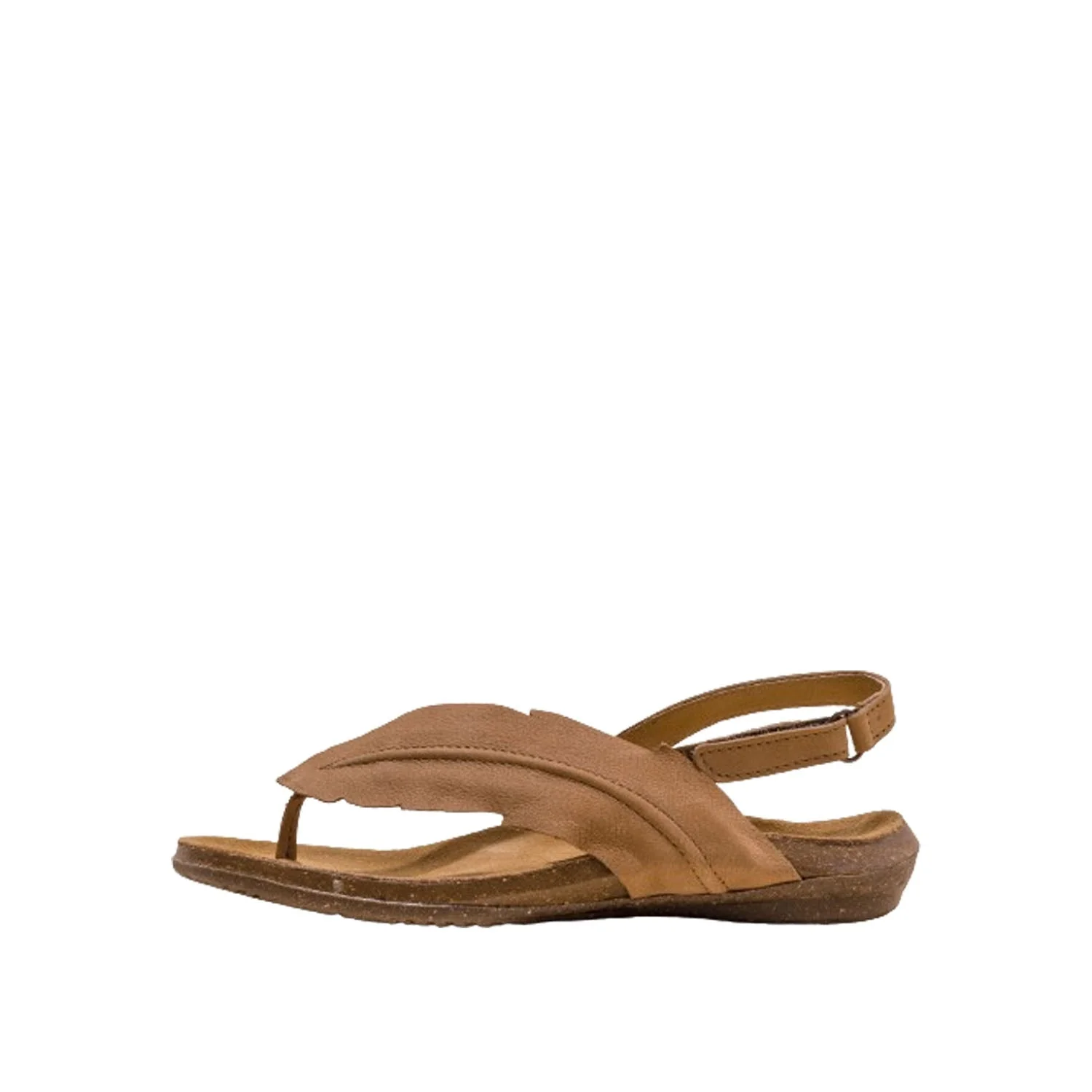 El Naturalista Honey Embellished Leather Block Sandals - Image 4