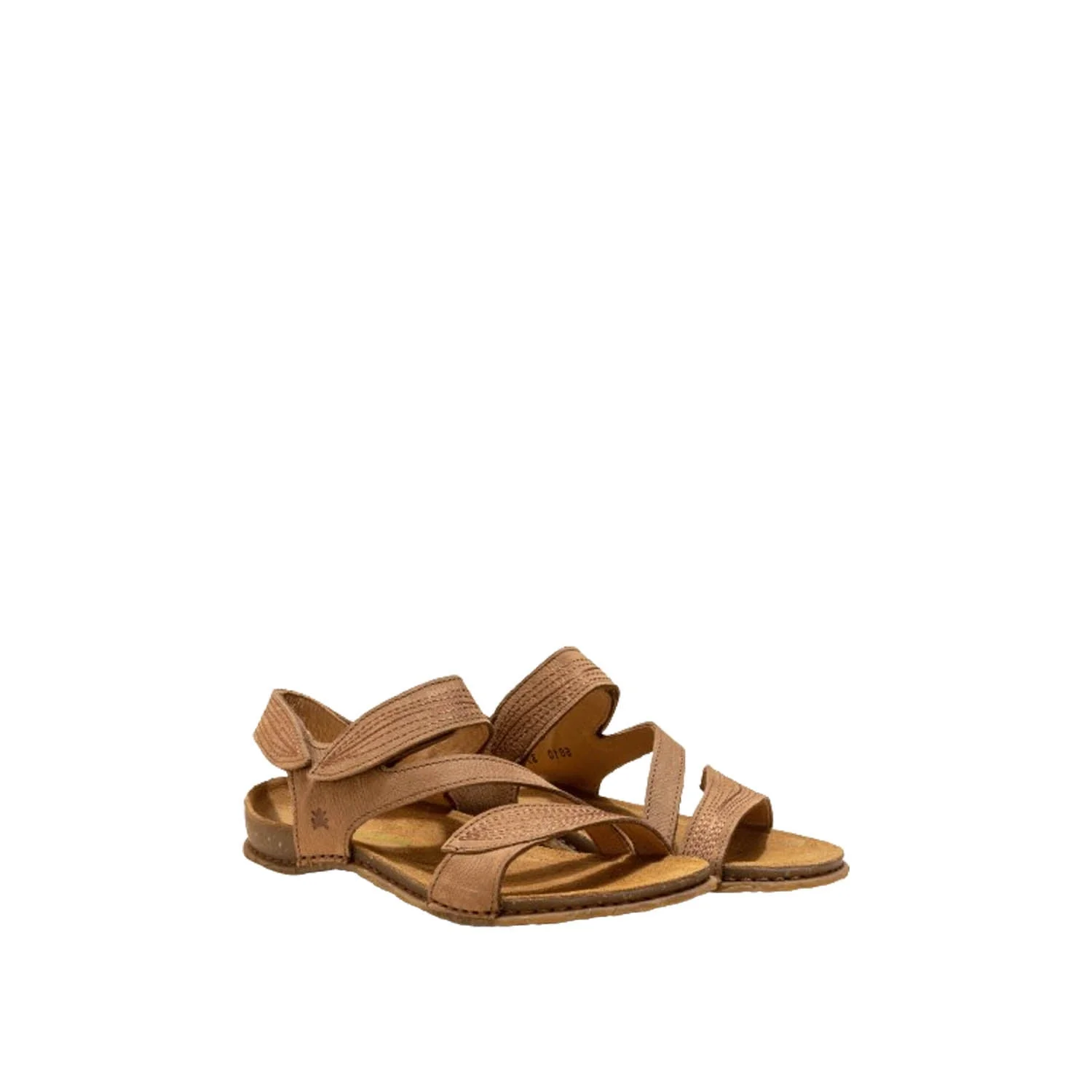 El Naturalista Honey Embellished Leather Block Sandals with Buckle - Image 2