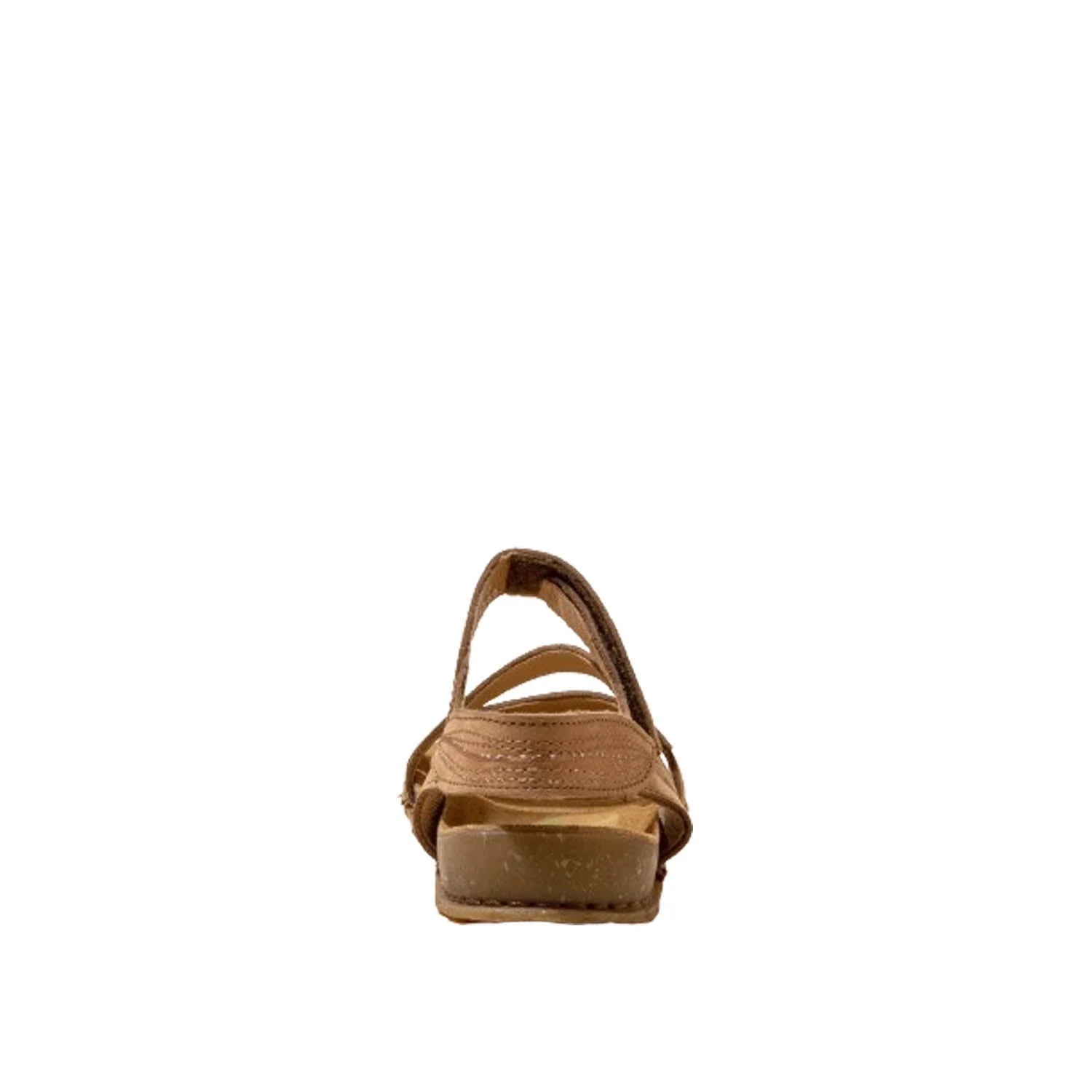 El Naturalista Honey Embellished Leather Block Sandals with Buckle - Image 3