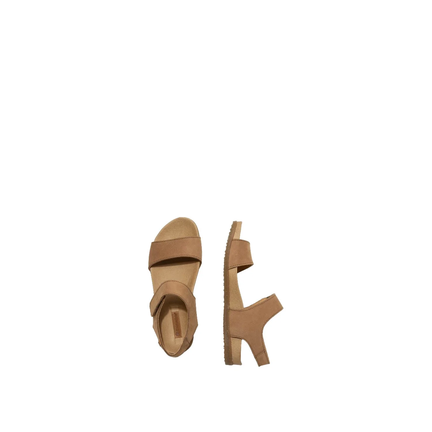 El Naturalista Honey Embellished Leather Block Sandals with Buckle - Image 5