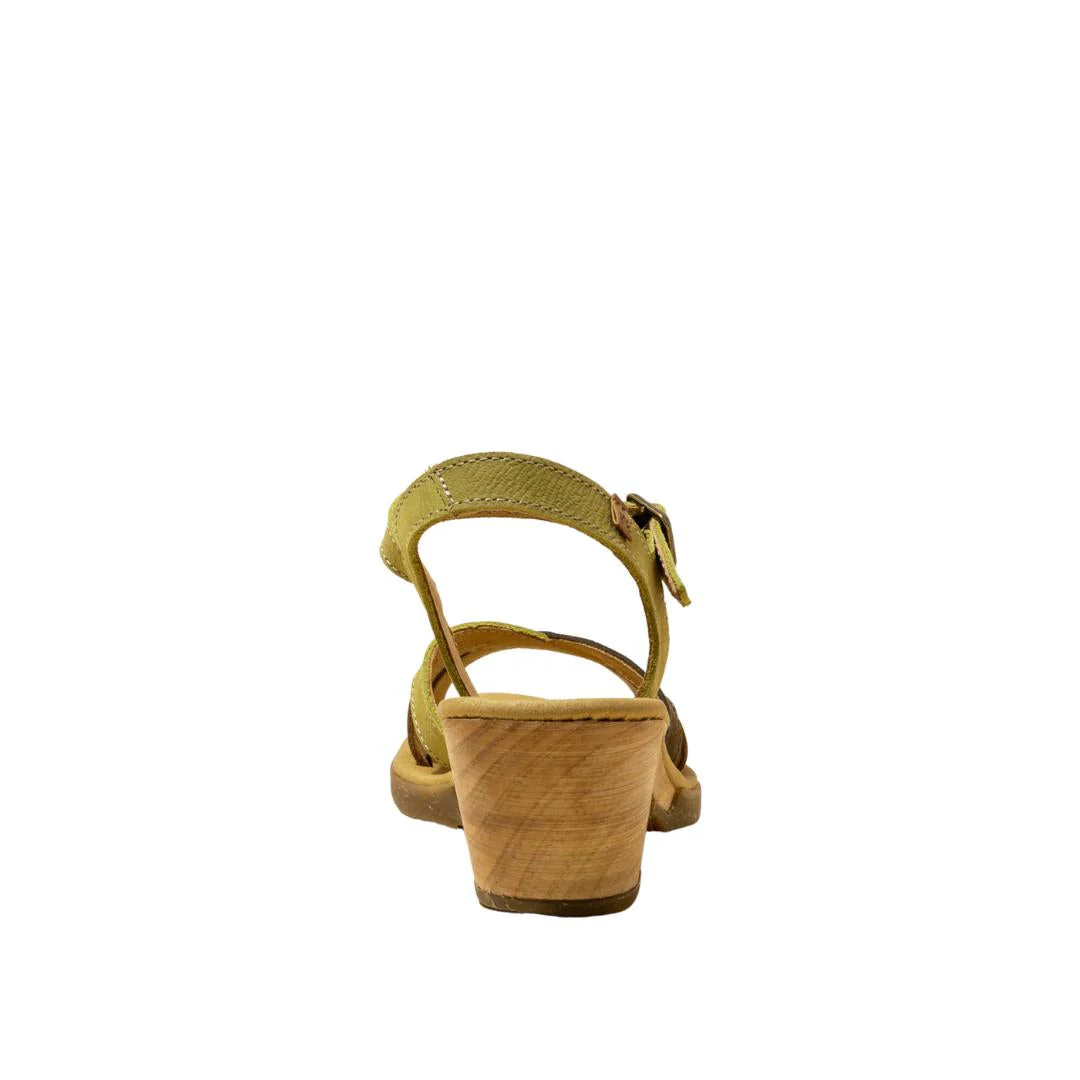 El Naturalista Multi Herbal Embellished Leather Block Sandals with Buckle - Image 5