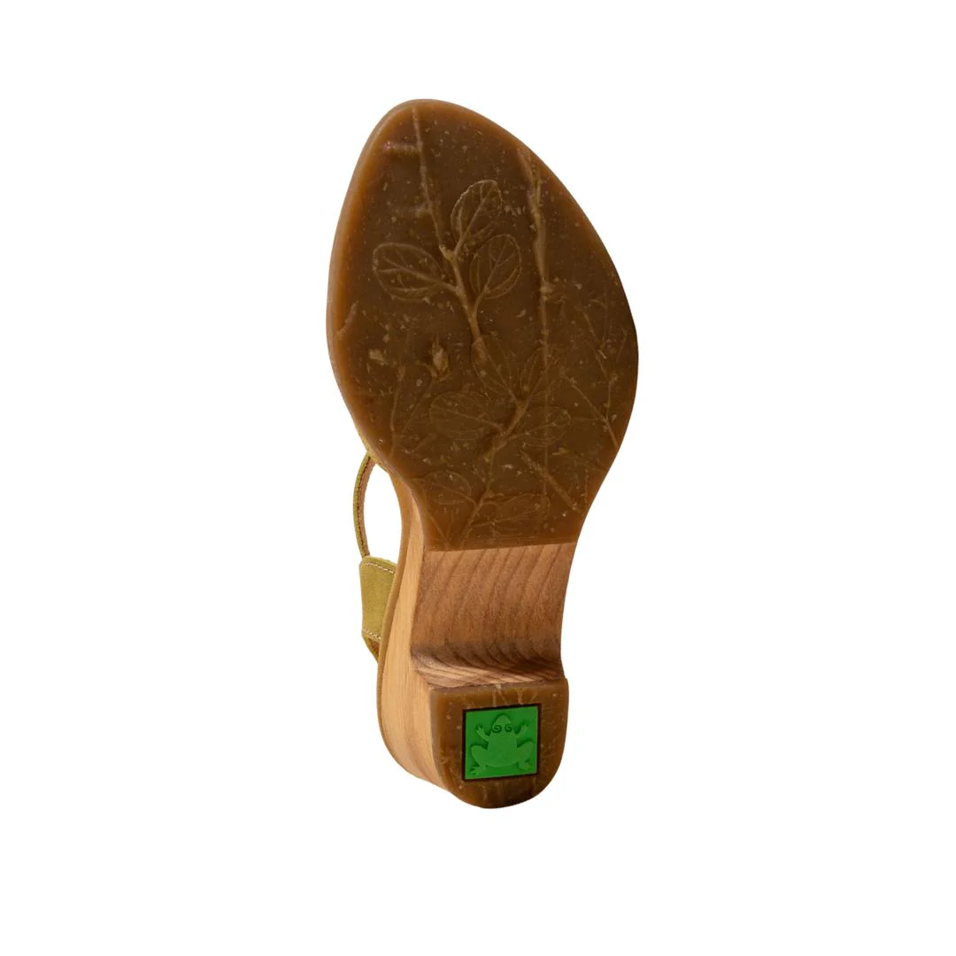 El Naturalista Multi Herbal Embellished Leather Block Sandals with Buckle - Image 6