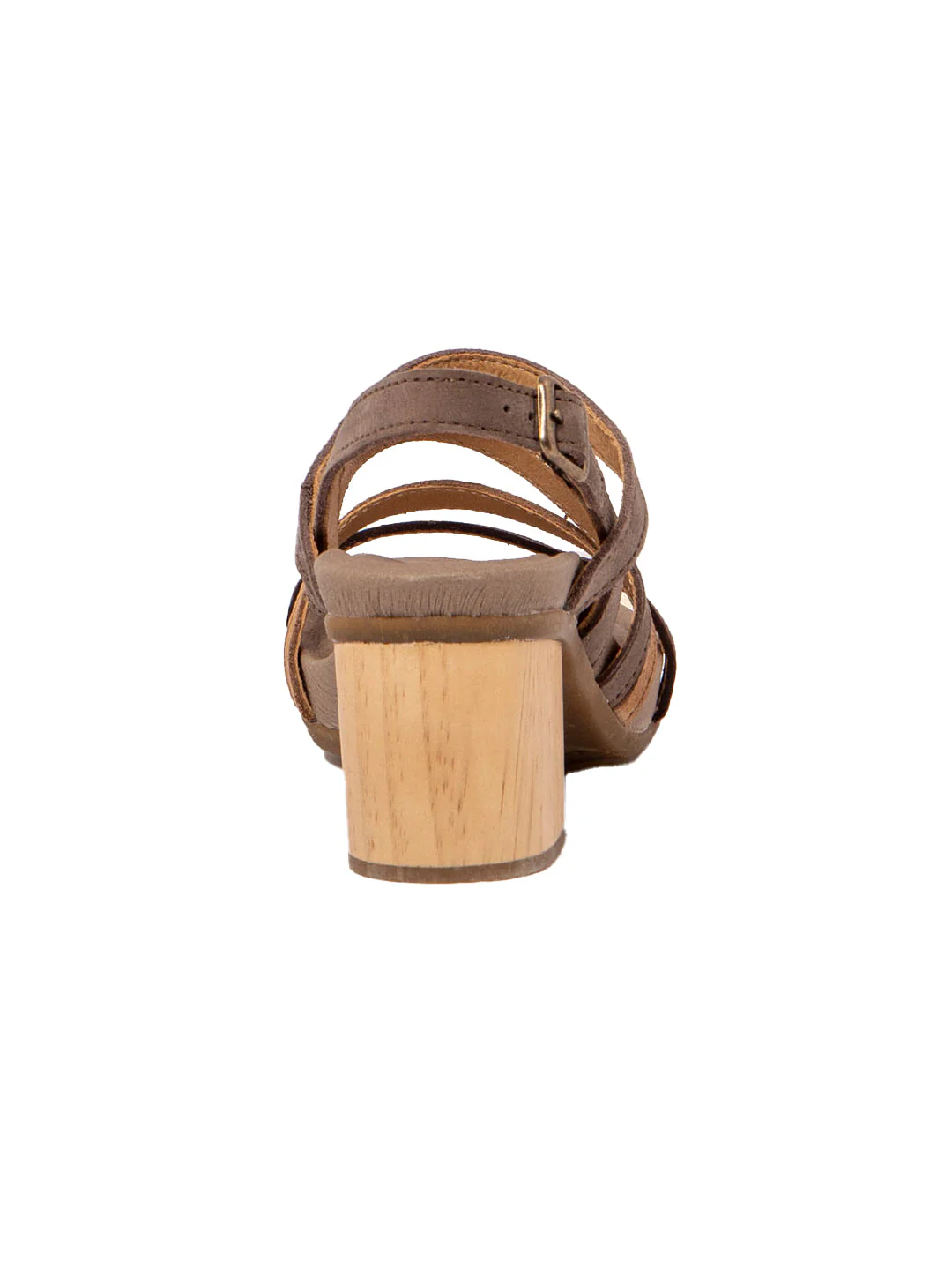 El Naturalista Multi Plume Embellished Leather Block Sandals with Buckle - Image 6