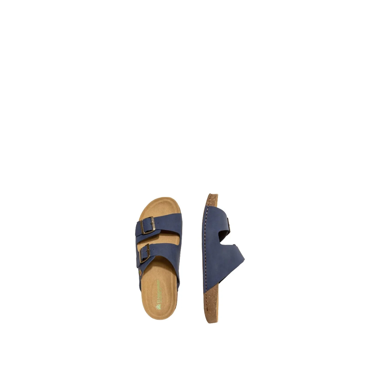 El Naturalista Ocean Embellished Leather Block Sandals with Buckle - Image 3