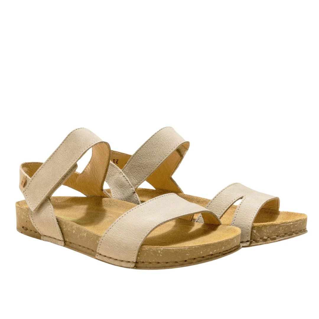 El Naturalista Piedra Embellished Leather Block Sandals with Buckle - Image 2