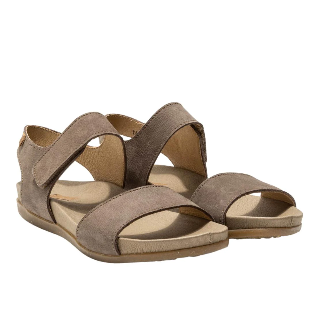 El Naturalista Plume Embellished Leather Block Sandals with Buckle - Image 2