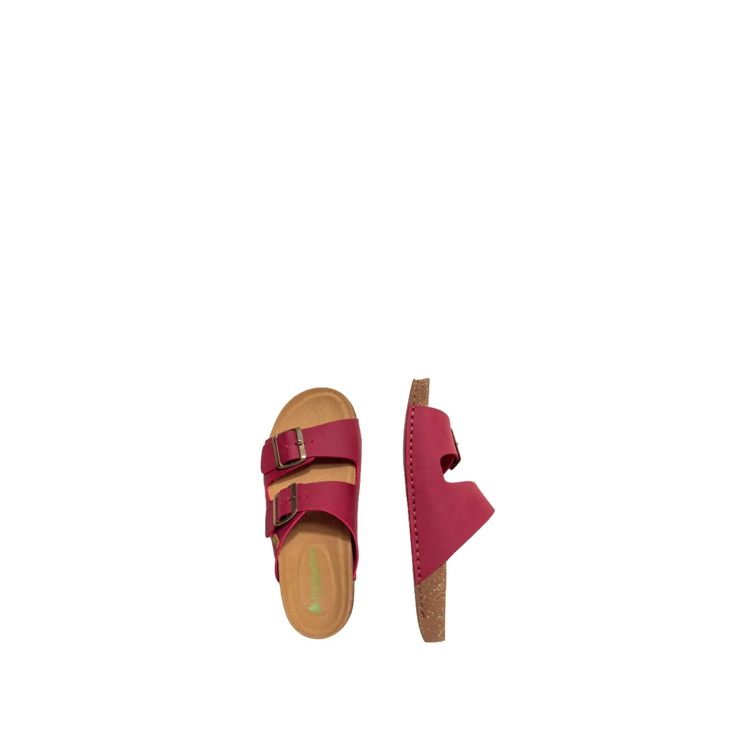 El Naturalista Tibet Embellished Leather Block Sandals with Buckle - Image 4