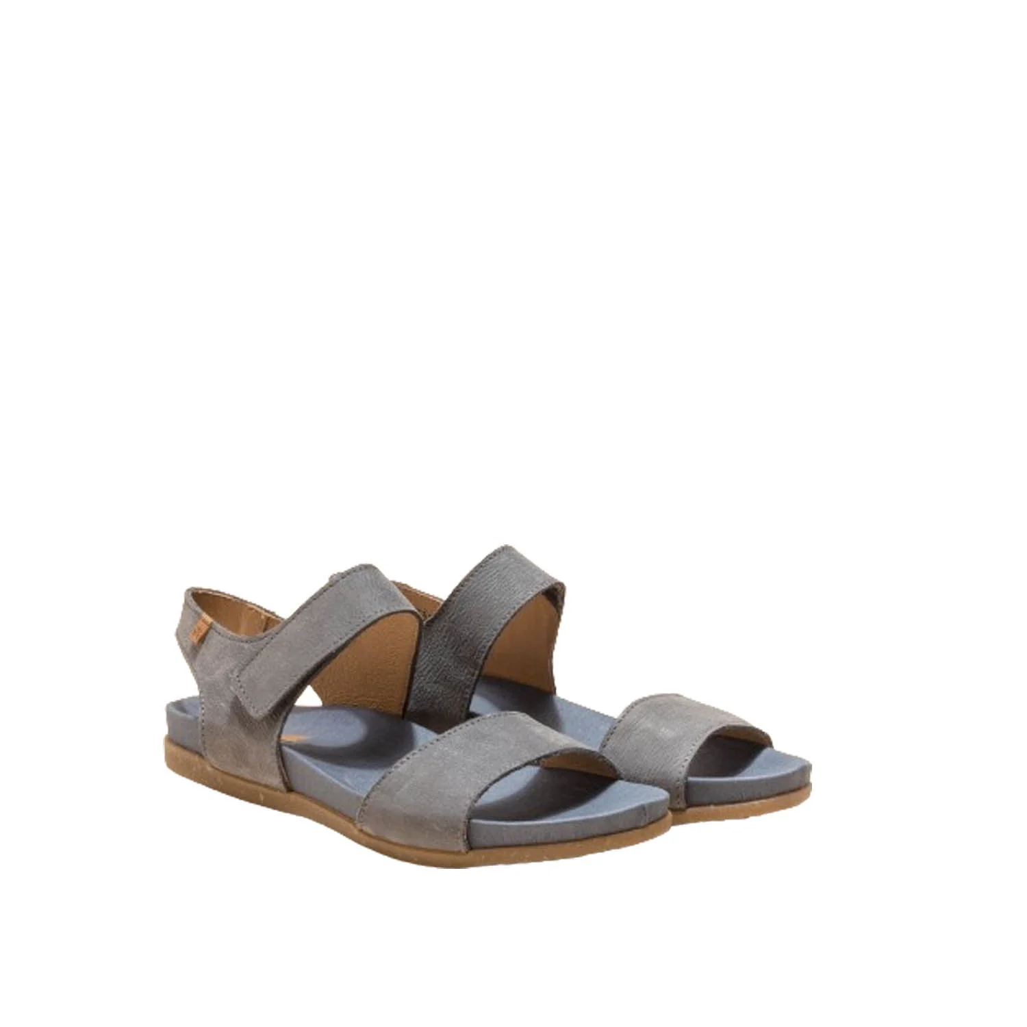 El Naturalista Vaquero Embellished Leather Block Sandals with Buckle - Image 2