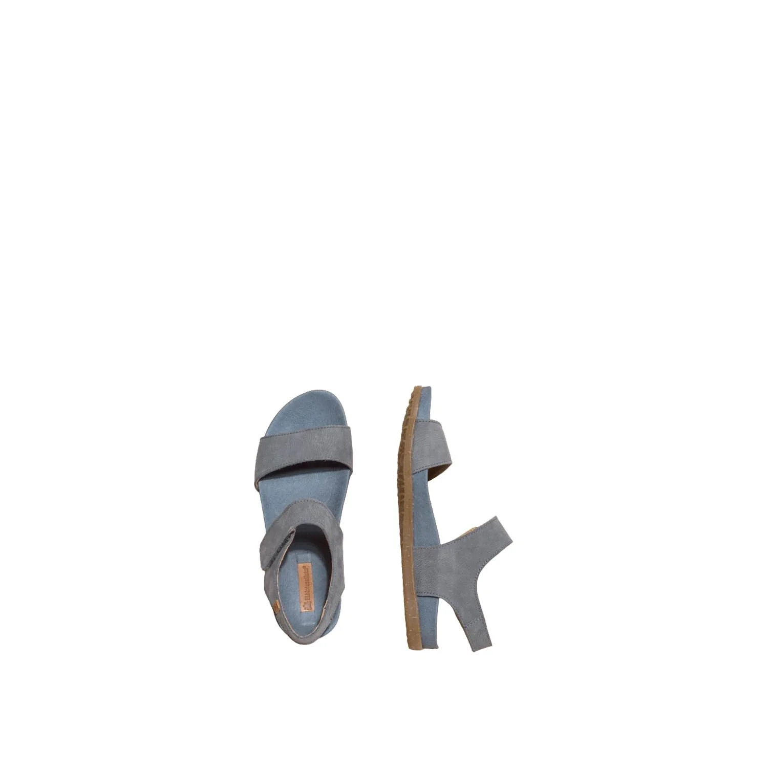 El Naturalista Vaquero Embellished Leather Block Sandals with Buckle - Image 5