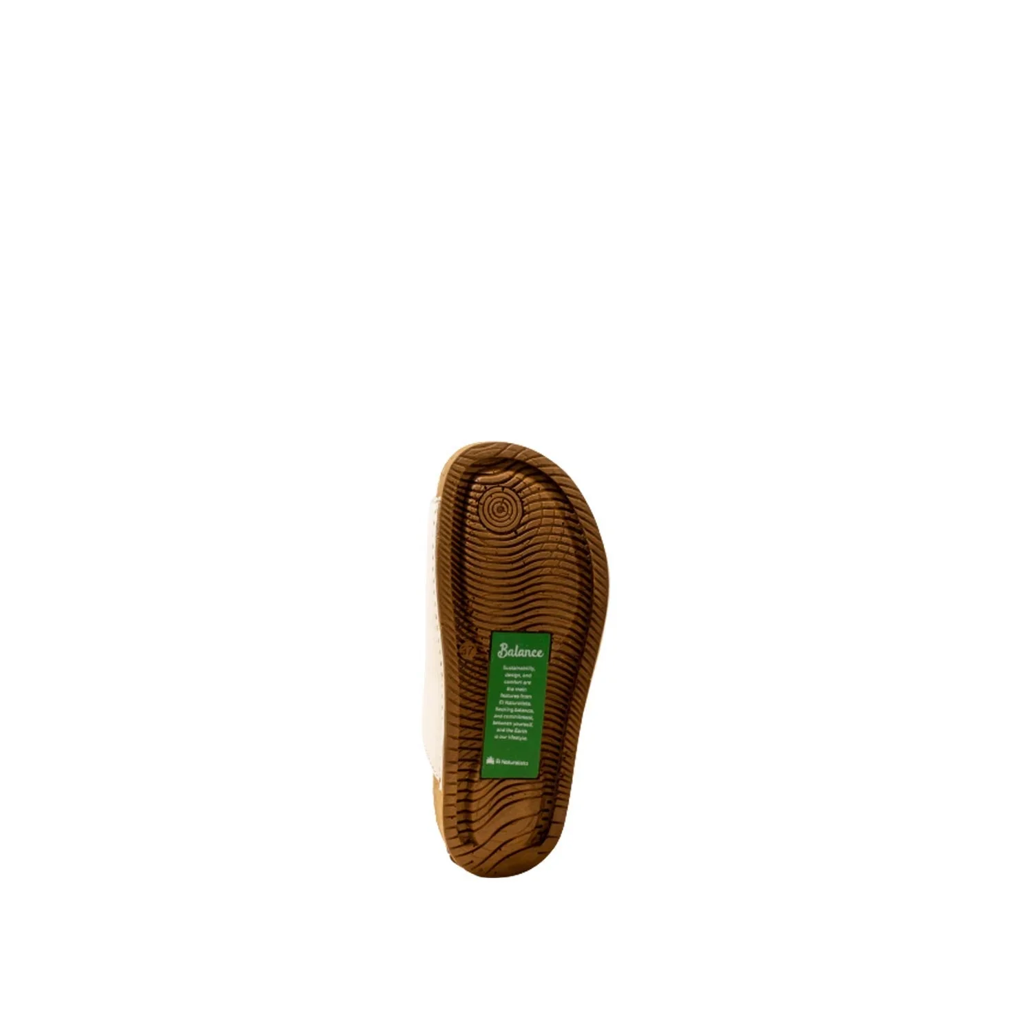 El Naturalista White Embellished Leather Block Sandals with Buckle - Image 6