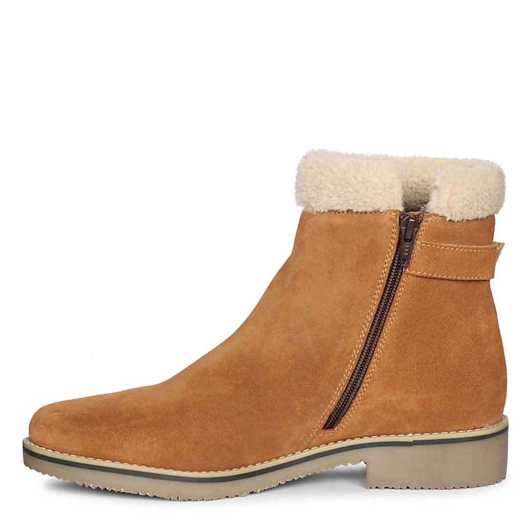 Elfrid Tan Suede Ankle Boots - Image 5