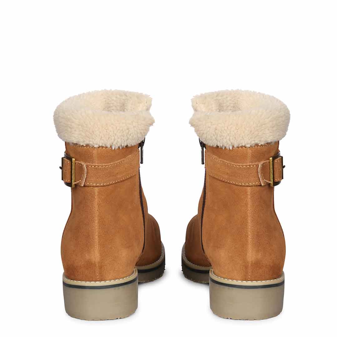 Elfrid Tan Suede Ankle Boots - Image 7