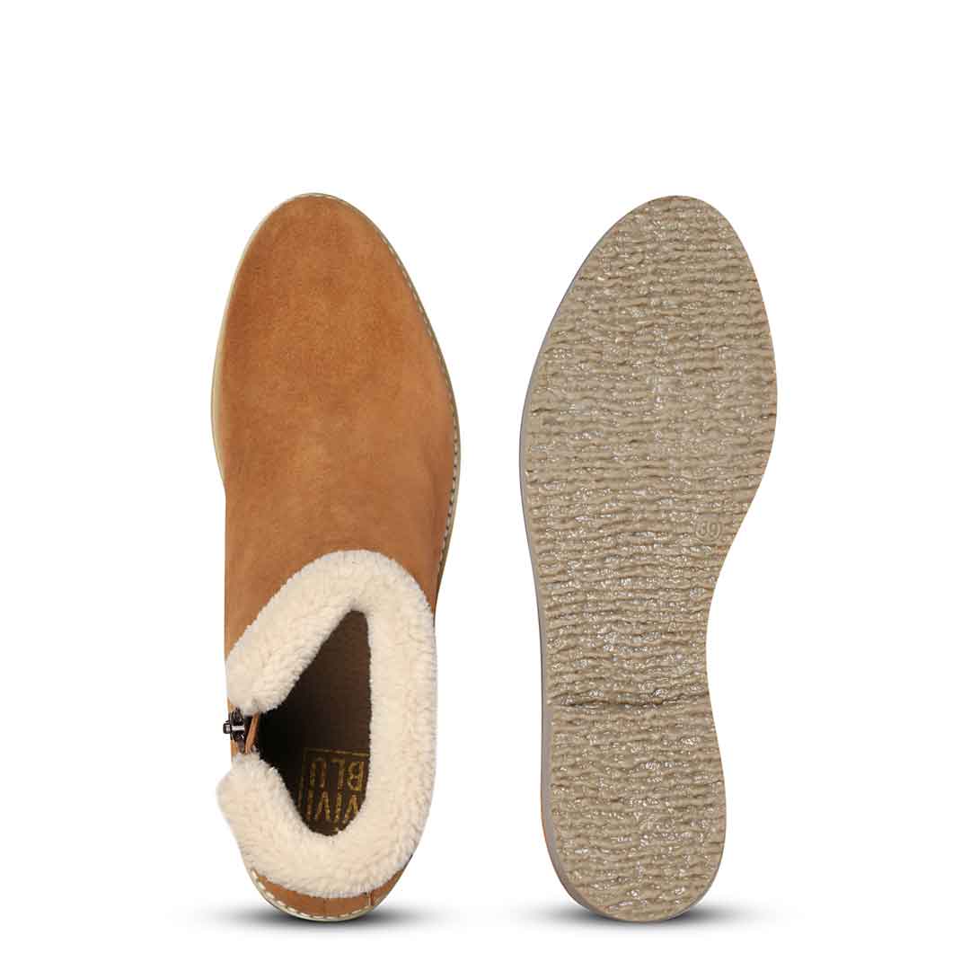 Elfrid Tan Suede Ankle Boots - Image 8