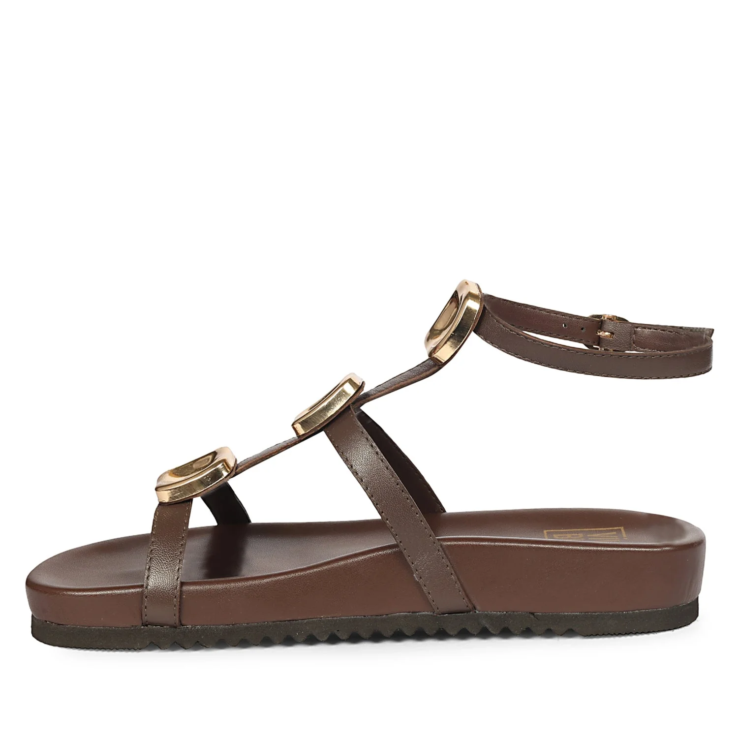 Ellie Brown Leather Footbed Sandals - Image 3