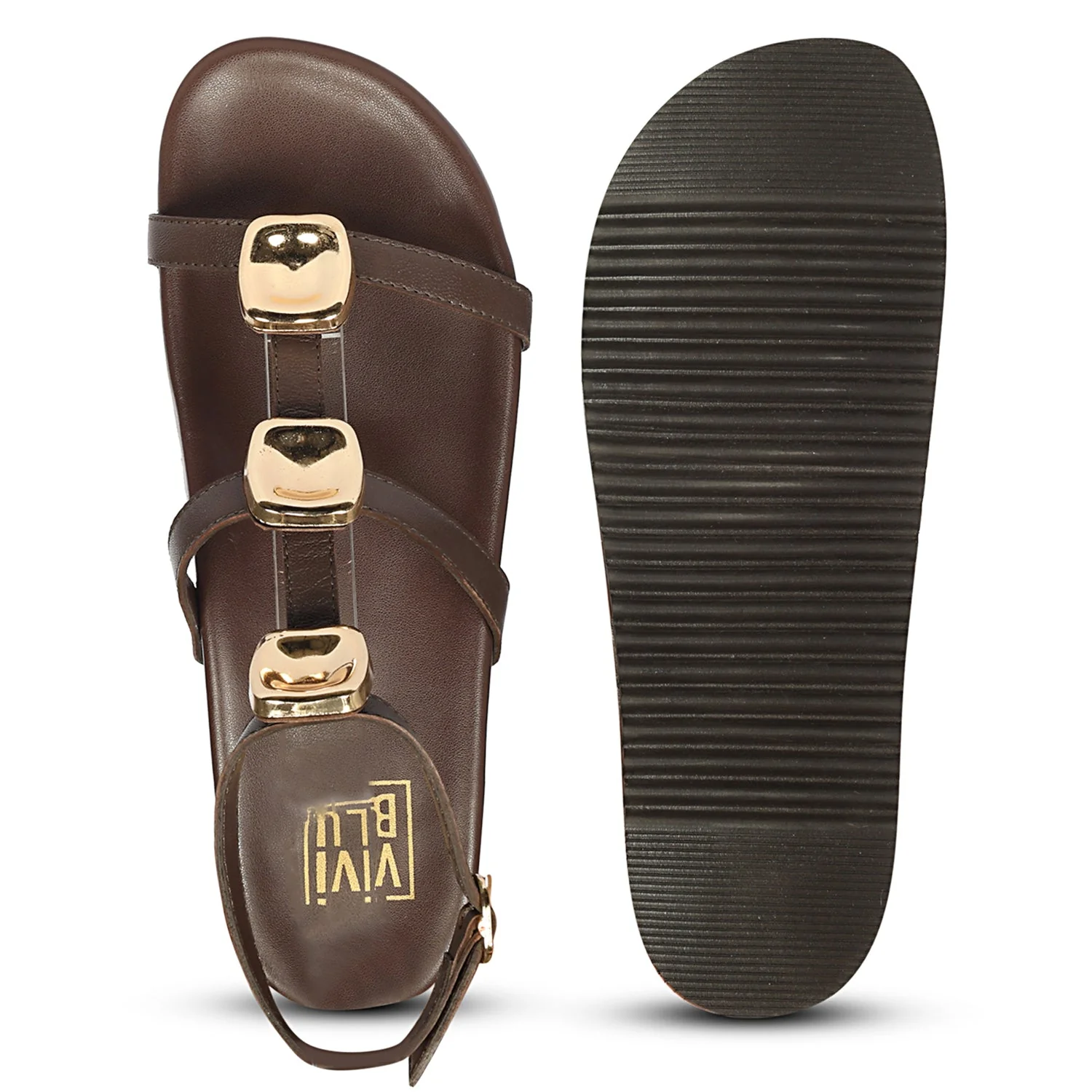 Ellie Brown Leather Footbed Sandals - Image 6