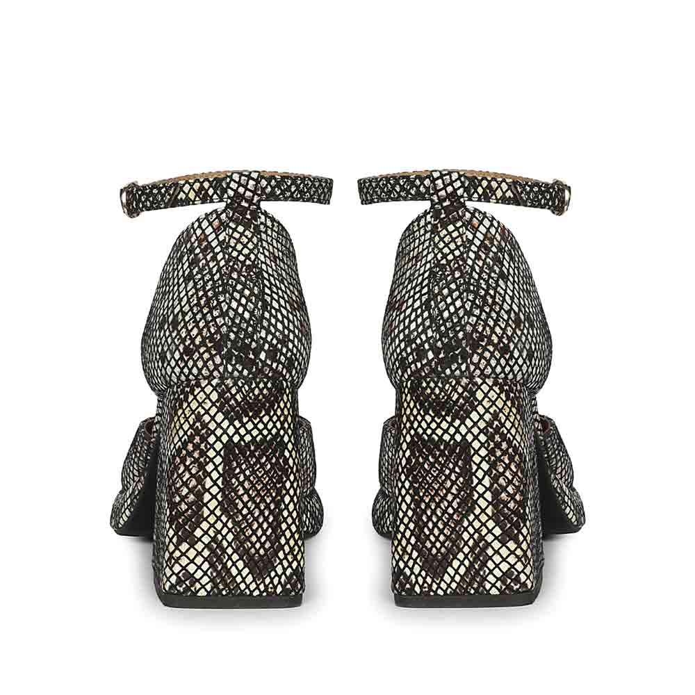 Saint Emma Brown and White Snake Print Leather Heels - Image 6