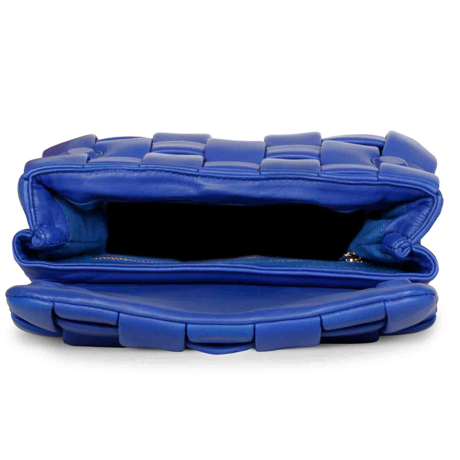 Giada Blue Woven Leather Cross Body Sling Bags - Image 5