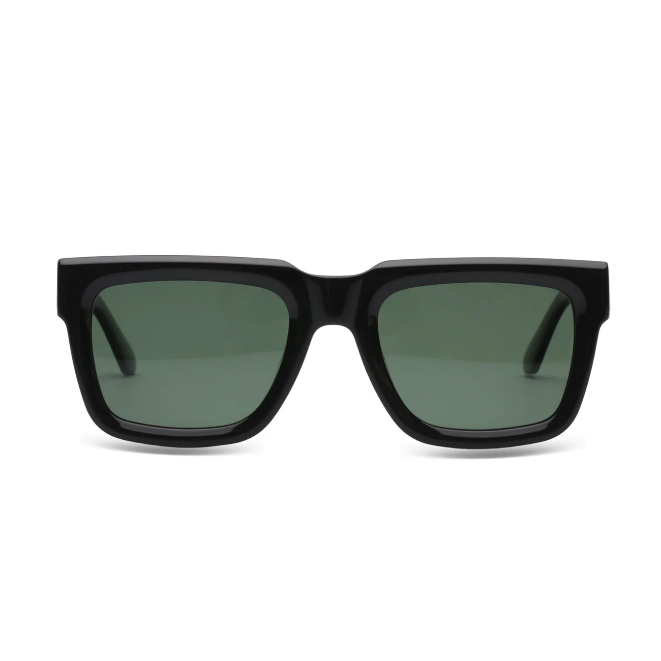 Island Eclipse Obsidian Black Rectangle Sunglasses - Image 2