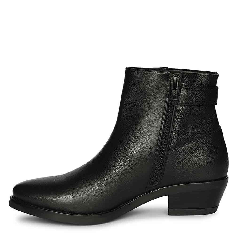 Jaycee Black Leather Ankle Boots - Image 3