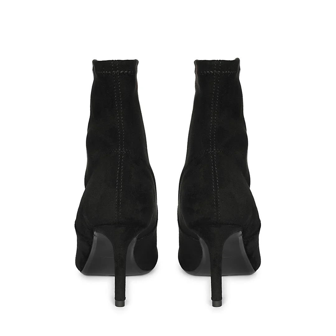 Saint Jemima Black Stretch Suede  Stiletto Ankle Boots - Image 6