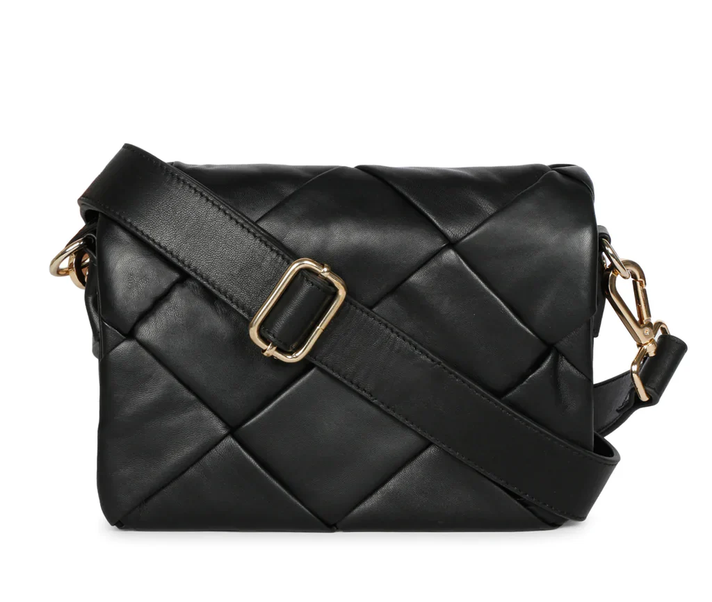 Kate Black Leather handcrafted Cross Body Sling Bags - Image 10