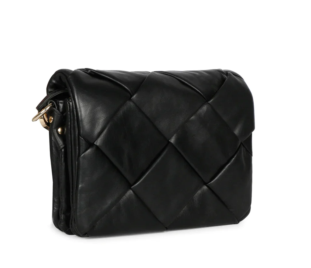 Kate Black Leather handcrafted Cross Body Sling Bags - Image 3